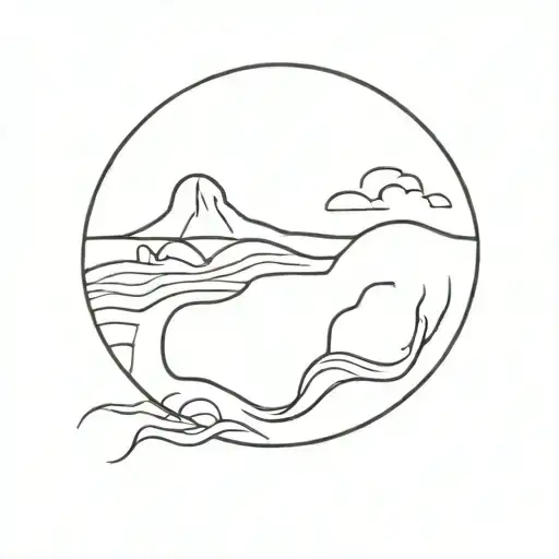 Woman Summer Sun With River