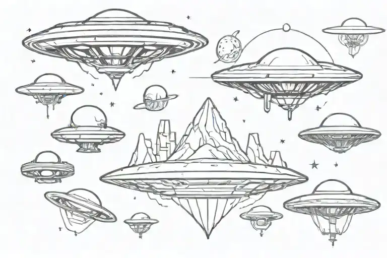 Alien Ufo Space Collage