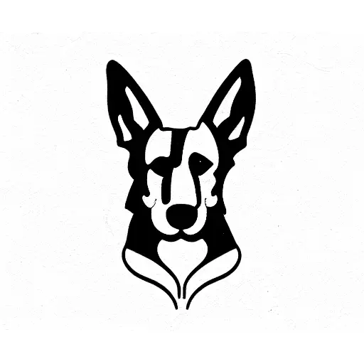 Silhouette Ears German Shepherd