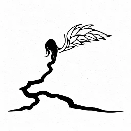 Fallen Angel Under A Cherry Tree