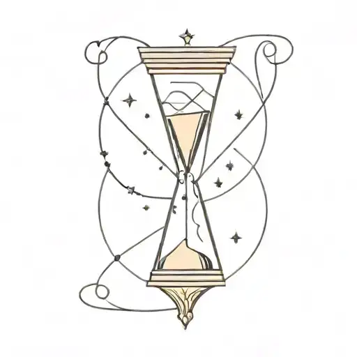 Hourglass With Leo Constellation