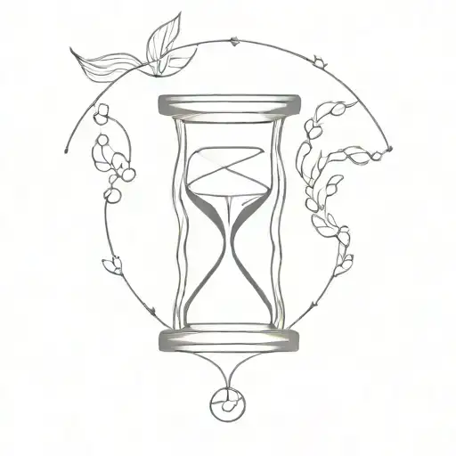 Hourglass With Leo Zodiac Sign