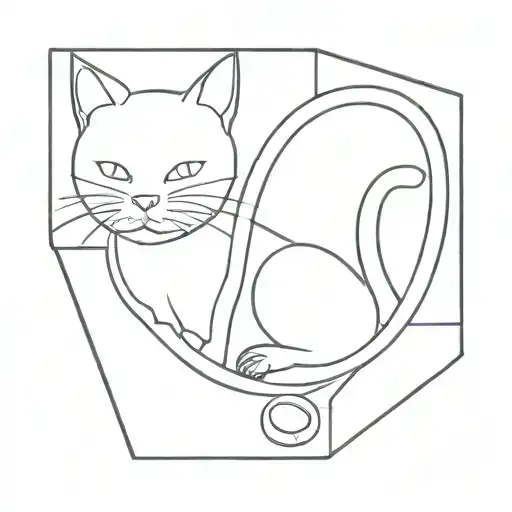 Shrodingers Cat Both In And Out Of The Box One Dead