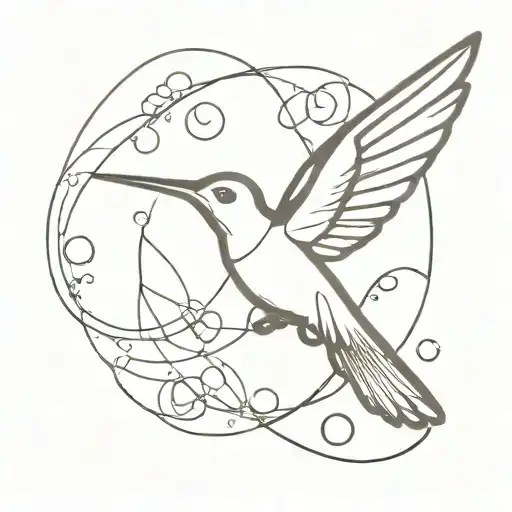 Hummingbird With Infinite Symbol Made