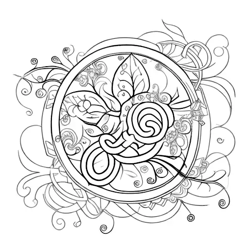 An Intricately Detailed Engine With Floral Vines Intertwining