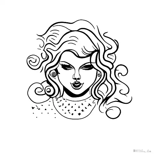 A Minimalist Tattoo Of Taylor Swift's Signature With A Coffee Cup In The Background