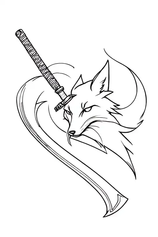 A Katana Being Circumvented By A Fox