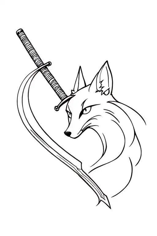 A Katana Being Circumvented By A Fox