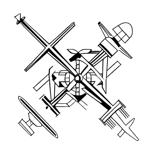 A Cross Made Of Airplane Parts