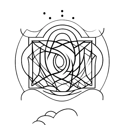 A Realistic Depiction Of A Mountain Range With A Spiraling Mystical Symbol