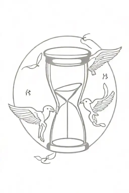Small Tattoos Styles Hourglass And Music Note Small Wing Background