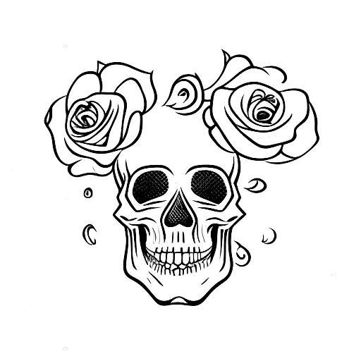 Skull And Roses
