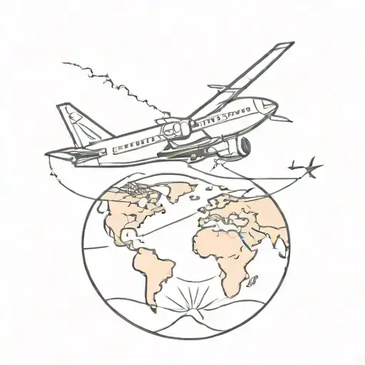 Airplane And Earth