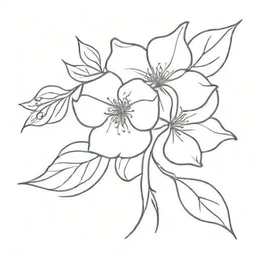 Line Art Flower