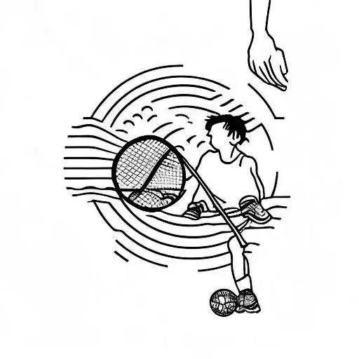 A Silhouette Of A Father And Child Playing A Sport