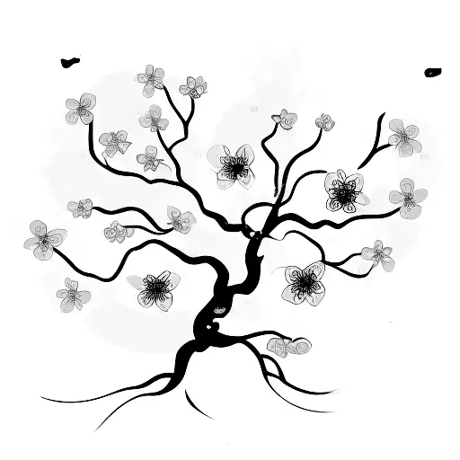 A Video Game Controller Morphing Into A Cherry Blossom Tree