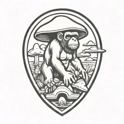 Mushroom Stoned Ape Skateboard Ufo