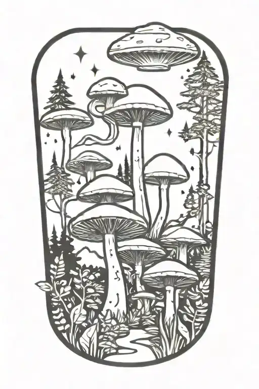Mushroom Ufo Forest