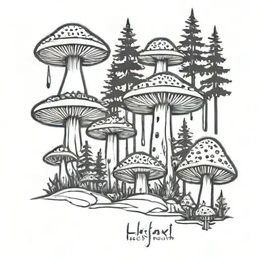 Mushroom Ufo Forest