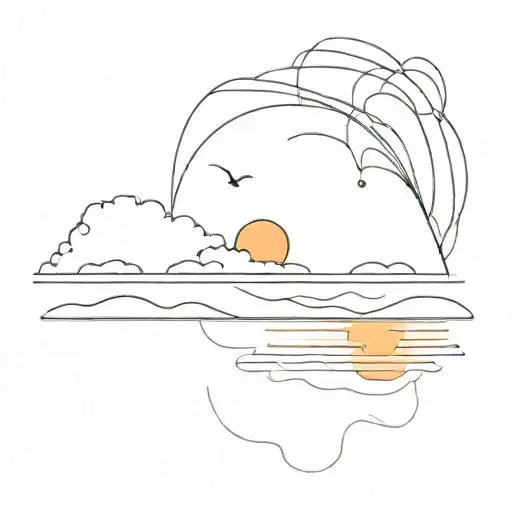 Sunset Over The Water