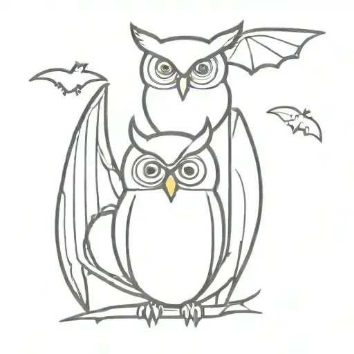 Owl And Bat Combo