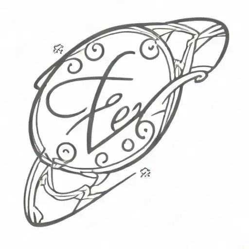 Create A Minimalist Design Where The Word 'Hea' Is Subtly Integrated Into A Pattern On The Wrist