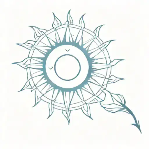 Blue Sun With Shades Of Blue