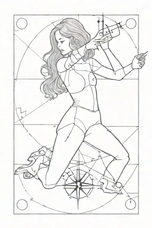 A Figure Of A Girl Finding Her Way Using A Compass With A Piece Missing Like A Jigsaw