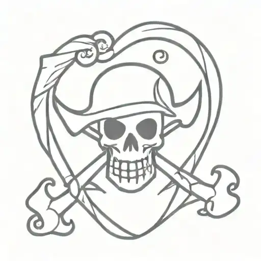 Heart's Pirate Jolly Roger One Piece