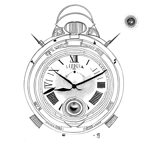 Festina Lente Writing And Clock