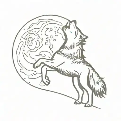 Wolf Howling At The Moon