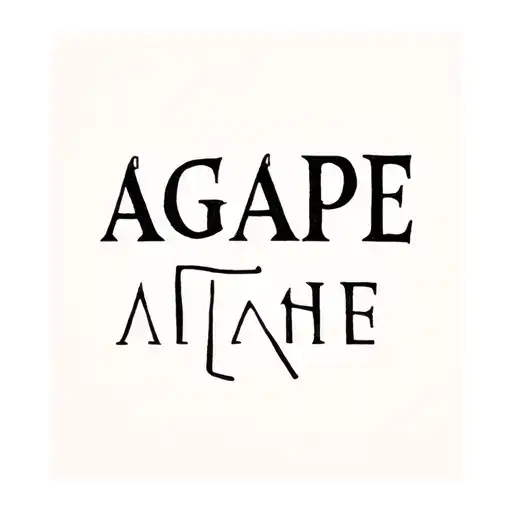 Agape In Greek Lettering