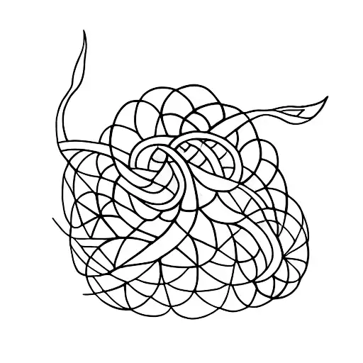 A Minimalist Depiction Of A Mystical Creature Formed By Intertwining Psychedelic Plants