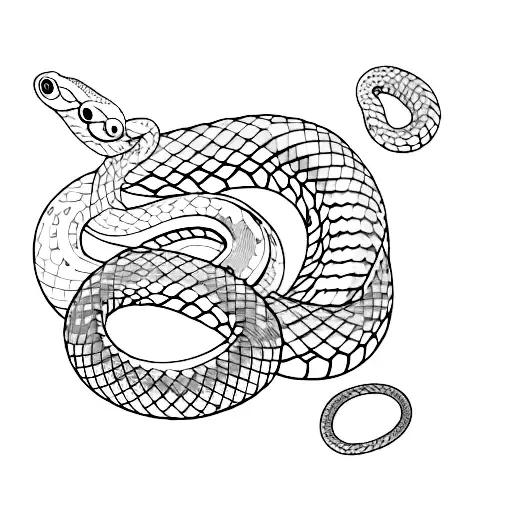 Snake In The Shape Of A Semicolon