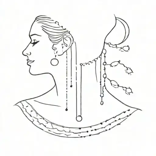 Neck With Moon Phases Being Massaged
