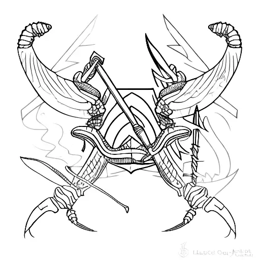 Scales Of Justice Merged With A Scorpion