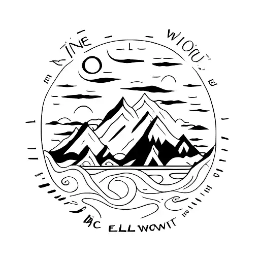 The Elvish Script For 'Not All Those Who Wander Are Lost'