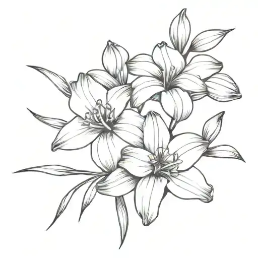 Gladiolus Daisy Violet Flower Intertwined