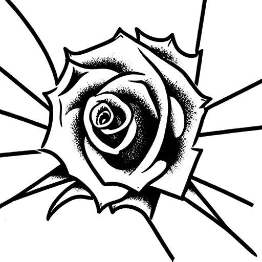 Small Rose With Long Thorns