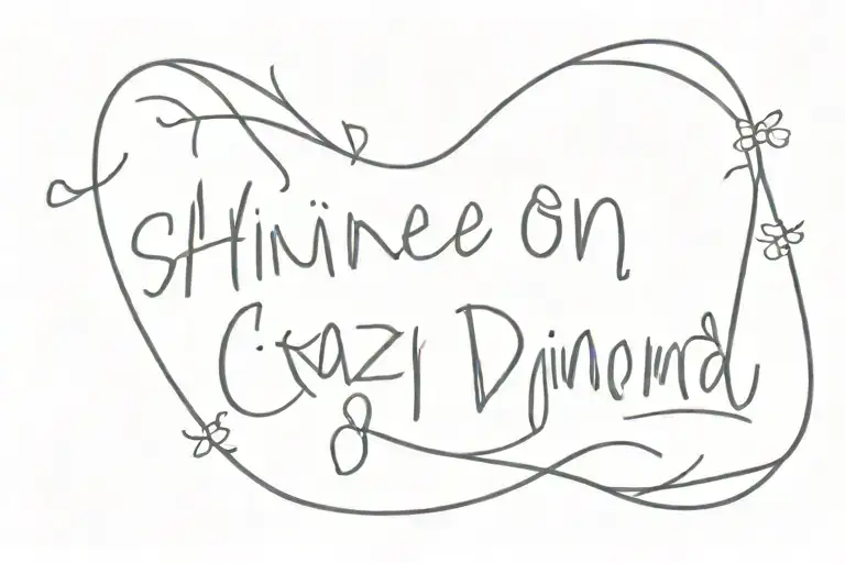 Shine On You Crazy Diamond Text Simple