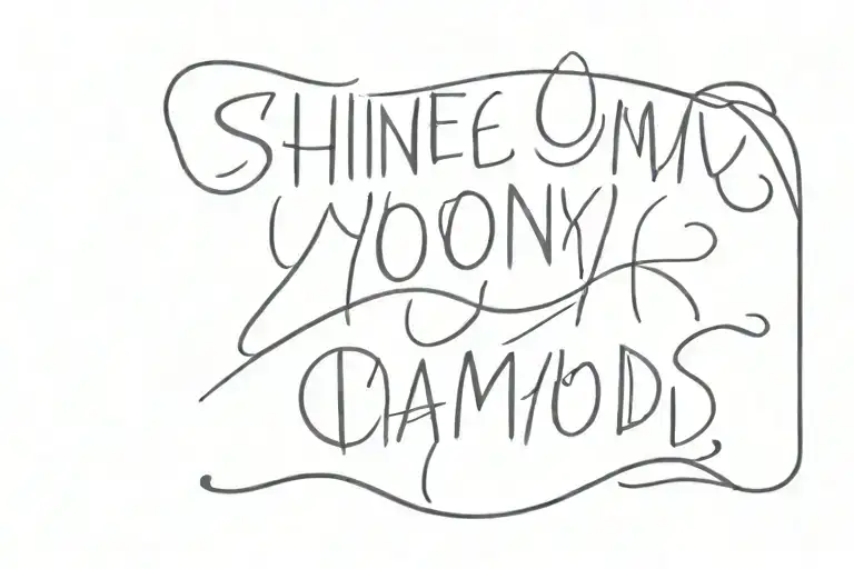 Shine On You Crazy Diamond Text Simple