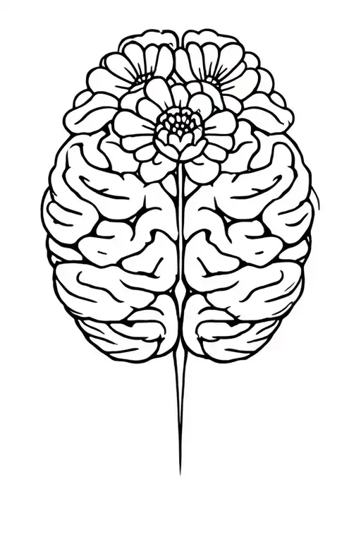 Brain With Flowers