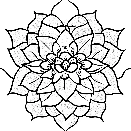 Lotus Flowers And Petals With Filigree