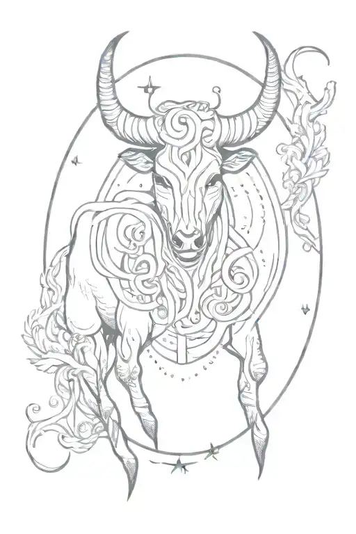 Pices Taurus Cancer Zodiac Symbol Combined