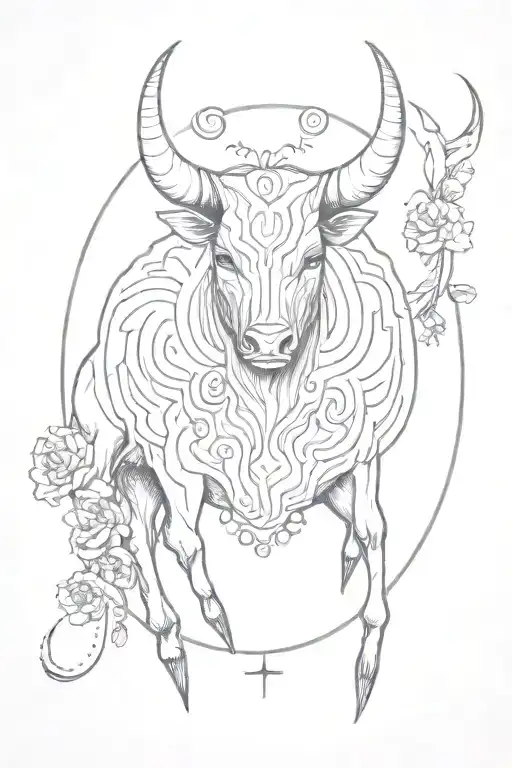 Taurus Cancer Zodiac Symbol Combined
