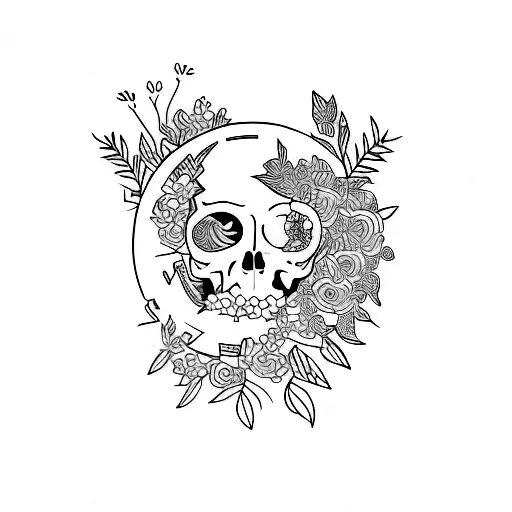 A Minimalist Tattoo Of A Book With The Title 'Senhor Dos Aneis' Surrounded By Flowers And Leaves