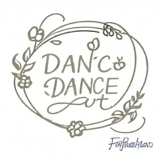 Inscription Dance And Cat Paw Print