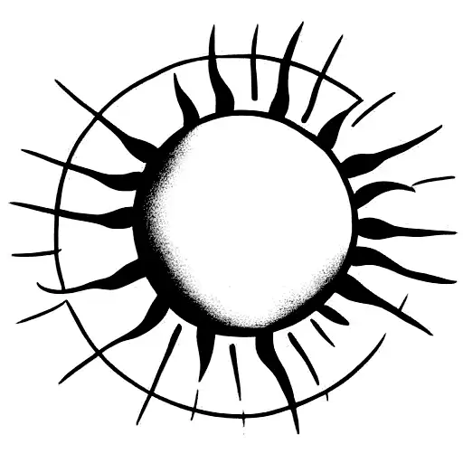 Simple All Black Sun