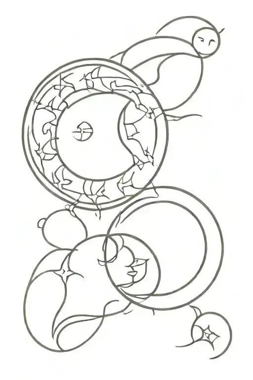 Sun And Moon Intertwined