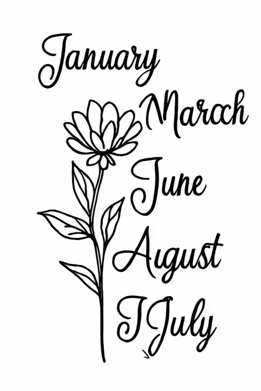 Flower January March April June July August Birth Flower